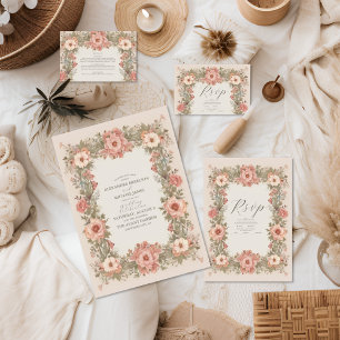 Cartão RSVP Casamento Nouveau de Arte do Jardim Botânico