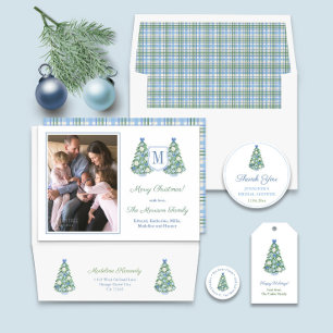 Adesivo Endereço de devolução da árvore de férias da Chino