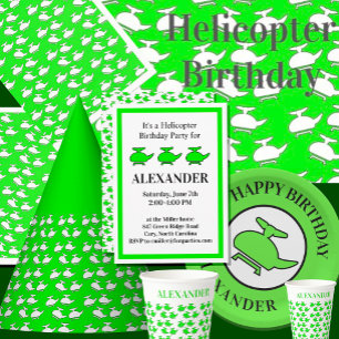 Convites Festa de aniversário do helicóptero