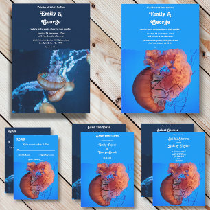 Convites Casamento Costeiro Náutico Marítimo da Água Marinh