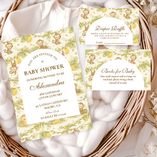 Cartão De Informações Sorteio de Fraldas de Animais de Safari em Aquarel