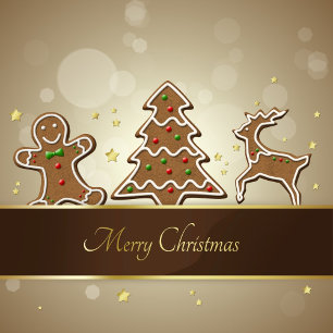 Cartão De Festividades Biscoitos de pão-de-gengala