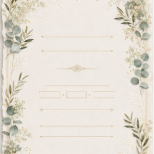 Convite de Casamento Luxuoso – estilo Marfim Minim