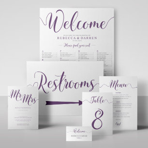 Convite para Casamento Roxo Sr. e Sra. Convidados