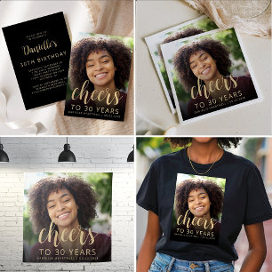 Camiseta Festa de aniversário de 30 anos de Animação de Fot