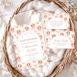 Convites Chá de Bebê Menina Fada Vintage