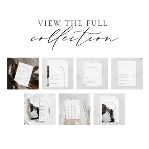 Convites Chá de panela preto e branco de arco moderno convi