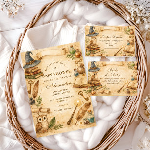 Cartão De Informações Sorteio de Fraldas de Feiticeiro do Livro de Feiti