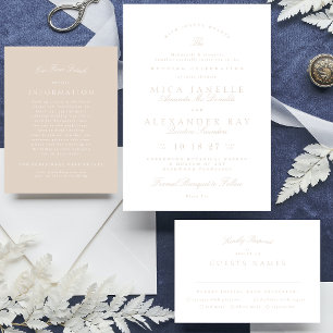 Cartão RSVP Casamento de Caligrafia Rosa Espelho Clássico Form