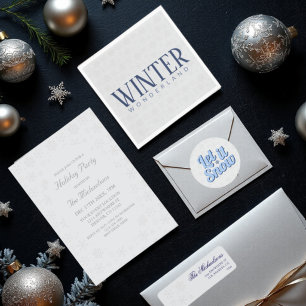Convites Padrão de Natal de Inverno Snowflake