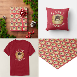 Papel De Presente FRUTA de Natal britânica Mini Pie Fesestivo Comida