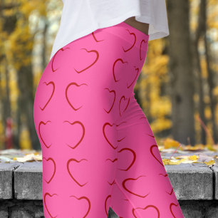 Legging Namorados Amarelos Loiros Loiros Padrões de Amor