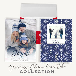 Convites Festa de Natal Festa Marinho Azul Floco de Neve Fr