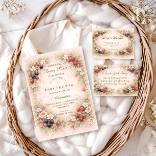 Guardanapo De Papel Chuva de Bebê Jardim de Frutas Silvestres