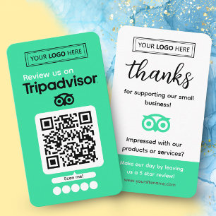 Cartão De Contato Solicitação de revisão do TripAdvisor com logotipo