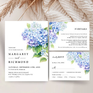 Hydrangea Dusty Cartões de agradecimentos Floral A