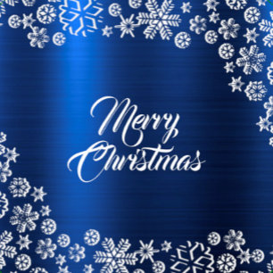 Caneca De Café Celebração de Natal Flocos Brancos de Neve Marinho