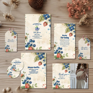 Sacolinha Boho Strawberry Berry Sweet Chá de fraldas