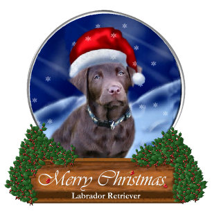 Cartão De Festividades Presentes de Natal para Labrador de Chocolate