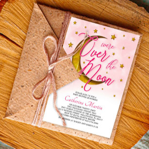Starry Over The Moon Dourado Baby Girl Chá