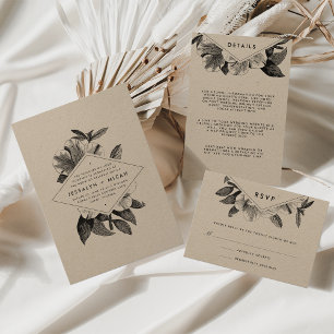 Placa RSVP Kraft Floral