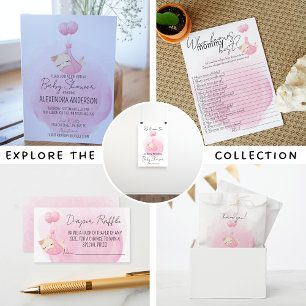 Convites Chá de Bebê Cristina Rosa Personalizada