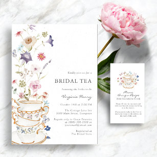 Convite para Chá Floral Bridal