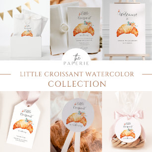 Cartão De Informações Um Pequeno Livro Croissant Para Bebê