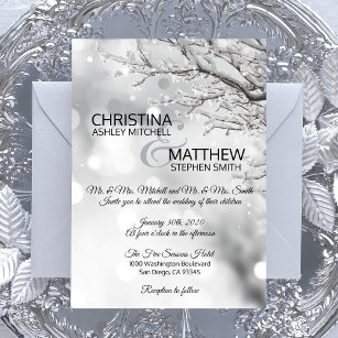 Cartão Postal De Anúncio Flocos de neve de inverno Casamento SALVAR NOSSA D