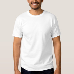 Branca Camiseta Masculina Bordada
