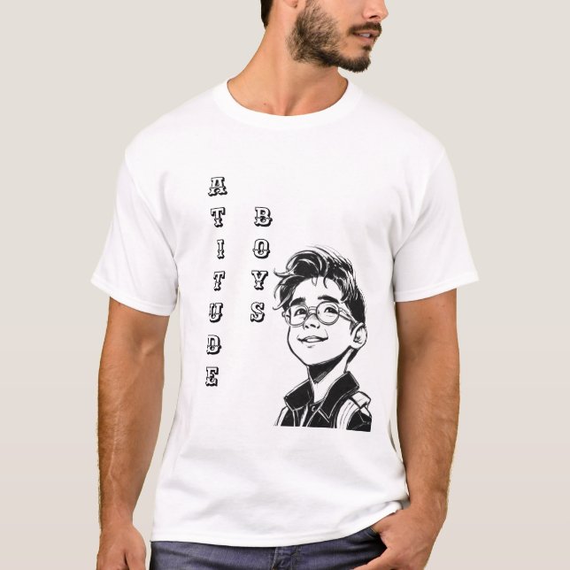 Swagger in Style: Attitude Boys T-Shirt Collection (Frente)
