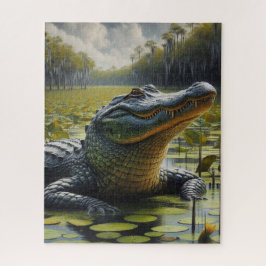 Swamp com Bull Alligator Quebra-cabeça