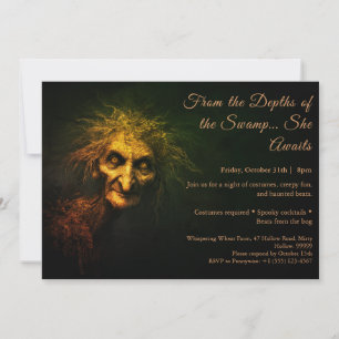 Swamp Hag Halloween Convite de festas