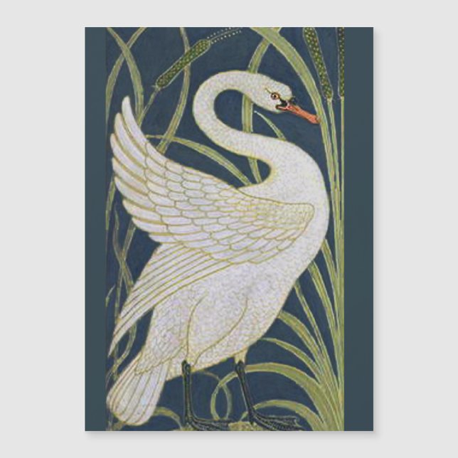 Swan Art Nouveau Dois Swans (Frente)