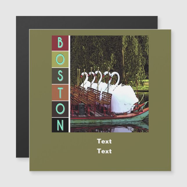 Swan Boats no Verão - Boston (Frente/Verso)