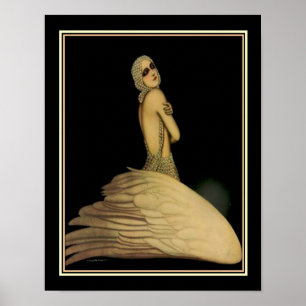 "Swan Dancer" Nanni Art Deco Impressão