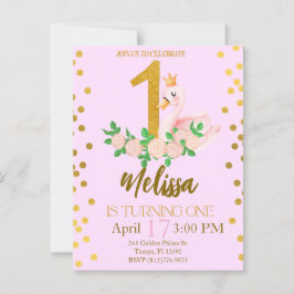 Swan Princess Transformando Um Convite De Aniversá