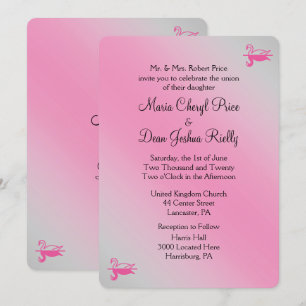Swan Wedding Convite 5"x 7"