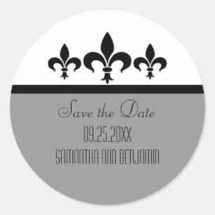 Swanky Fleur De Lis Salve os adesivos Date