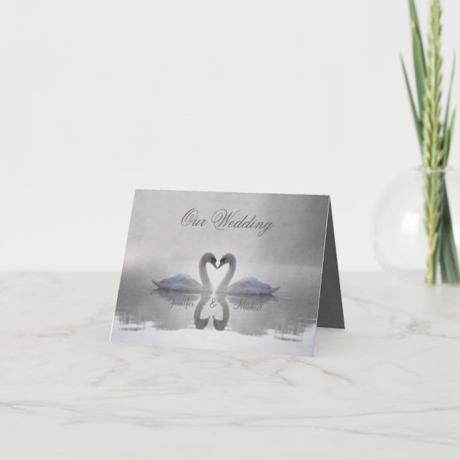 Swans in Love ~ Card / Convite (Frente)