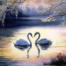 Swans in Love Jigsee Quebra-cabeça