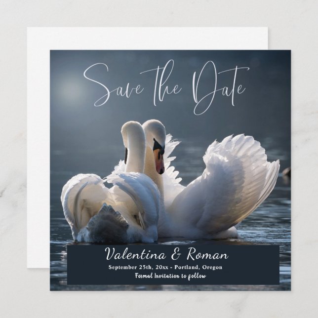 Swans Salvar o Anúncio de Data (Frente/Verso)