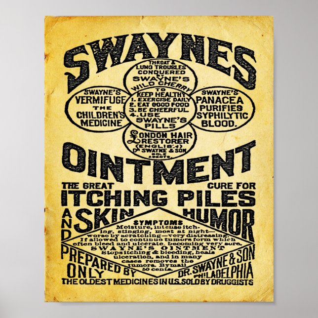 Swaynes Ointsement Advertisement Impressão (Frente)