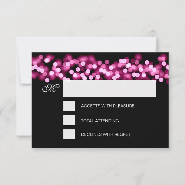 Sweet 16 Birthday RSVP Hollywood Glam Pink (Frente)