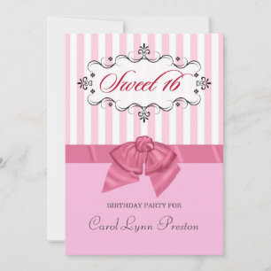 Sweet 16 - Convites de aniversário personalizados