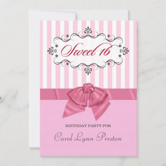Sweet 16 - Convites de aniversário personalizados
