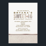 SWEET 16 Convites de festas de Champagne Sparkle G<br><div class="desc">SWEET 16 Convites de festas de Champagne Sparkle Glam</div>