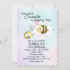 Sweet Bee First Birthday Personalized Invite
