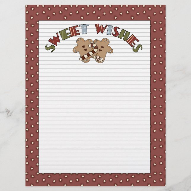 Sweet deseja Cookie Holiday Letterhead (Frente)