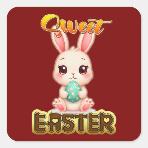Sweet Easter Bunny – Cute Chocolate - Autocolante